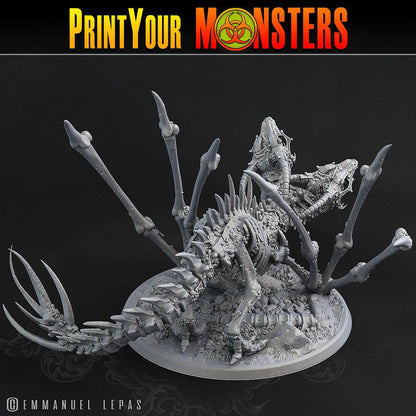 Two Headed Bone Dragon Miniature | DnD Dragon for Dungeons and Dragons Tabletop Gaming - Plague Miniatures