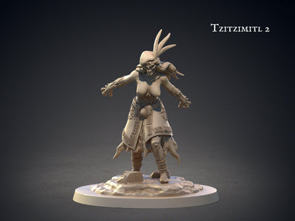 Tzitzimitl Aztec Deity Miniature | DnD 5e Nude 18+ Female | 32mm Scale - Plague Miniatures