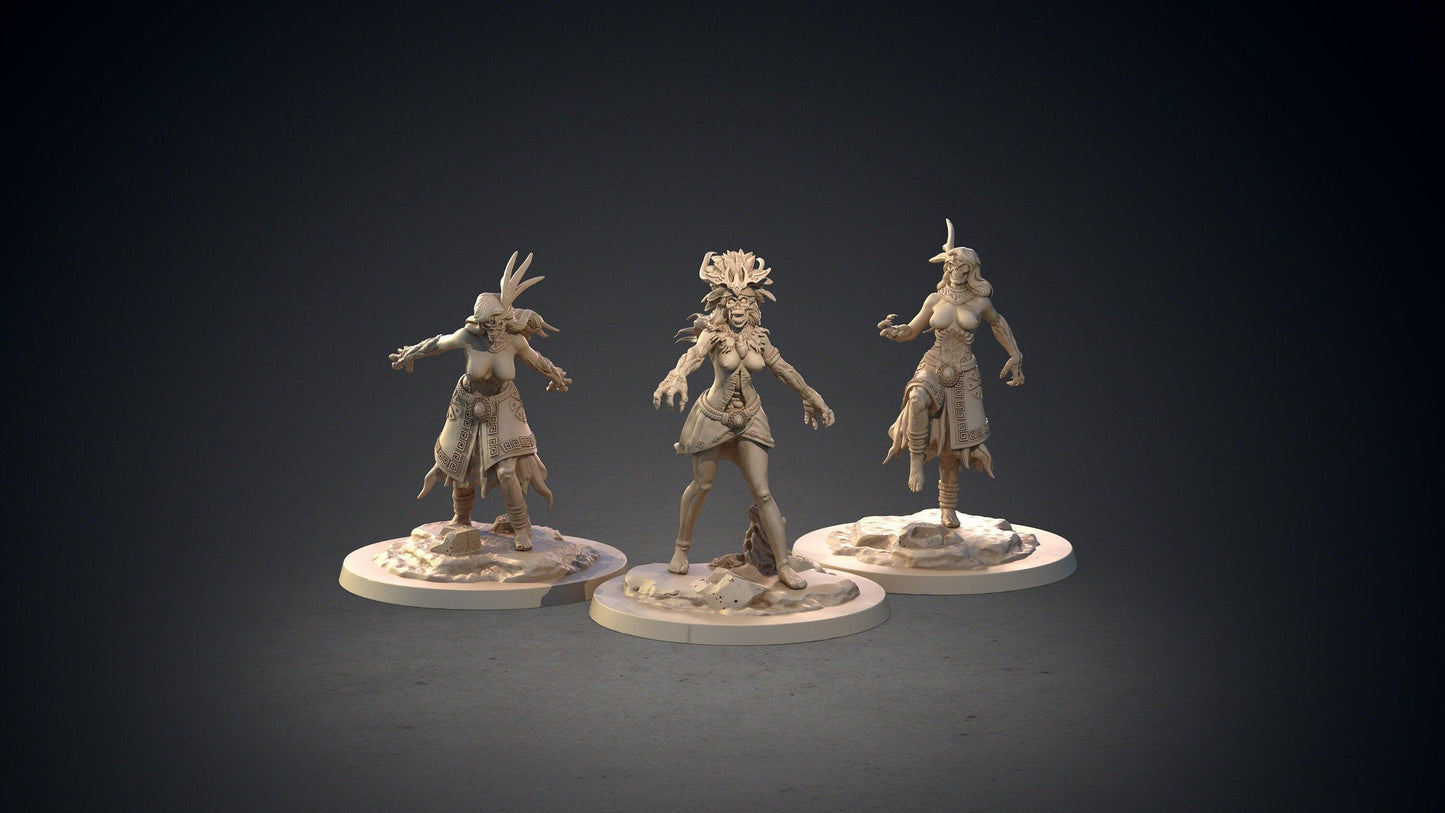 Tzitzimitl Aztec Deity Miniature | DnD 5e Nude 18+ Female | 32mm Scale - Plague Miniatures