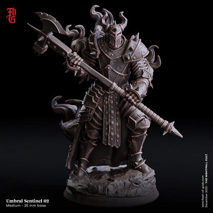 Umbral Sentinel Knight Miniature Monster Miniature | 32mm Scale | DnD Miniature Dungeons and Dragons DnD 5e class - Plague Miniatures