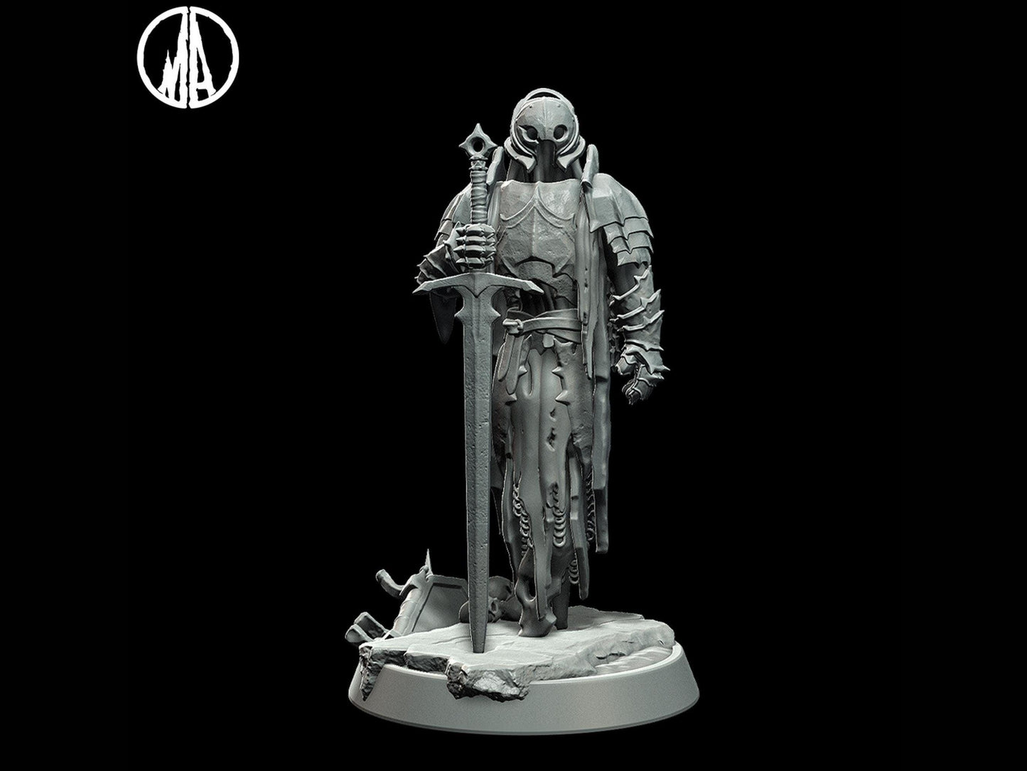 Undead Miniature Undead warrior Phantom Miniature - 3 Poses - 28mm scale Tabletop gaming DnD Miniature Dungeons and Dragons dnd 5e - Plague Miniatures