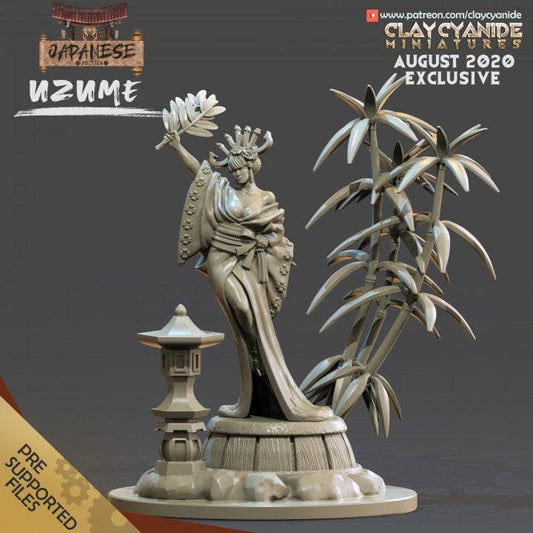 Uzumi Miniature | Radiant Japanese Deity of Light Figurine | 32mm Scale - Plague Miniatures