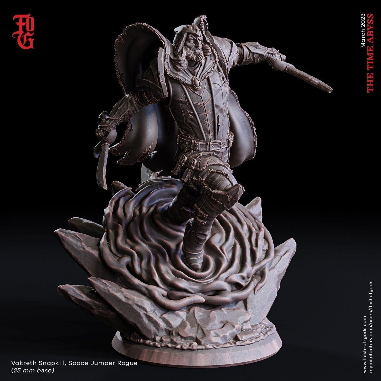 Vakreth, Space Jumper Rogue Miniature | Galactic Stealth for DnD Heists | 32mm Scale - Plague Miniatures