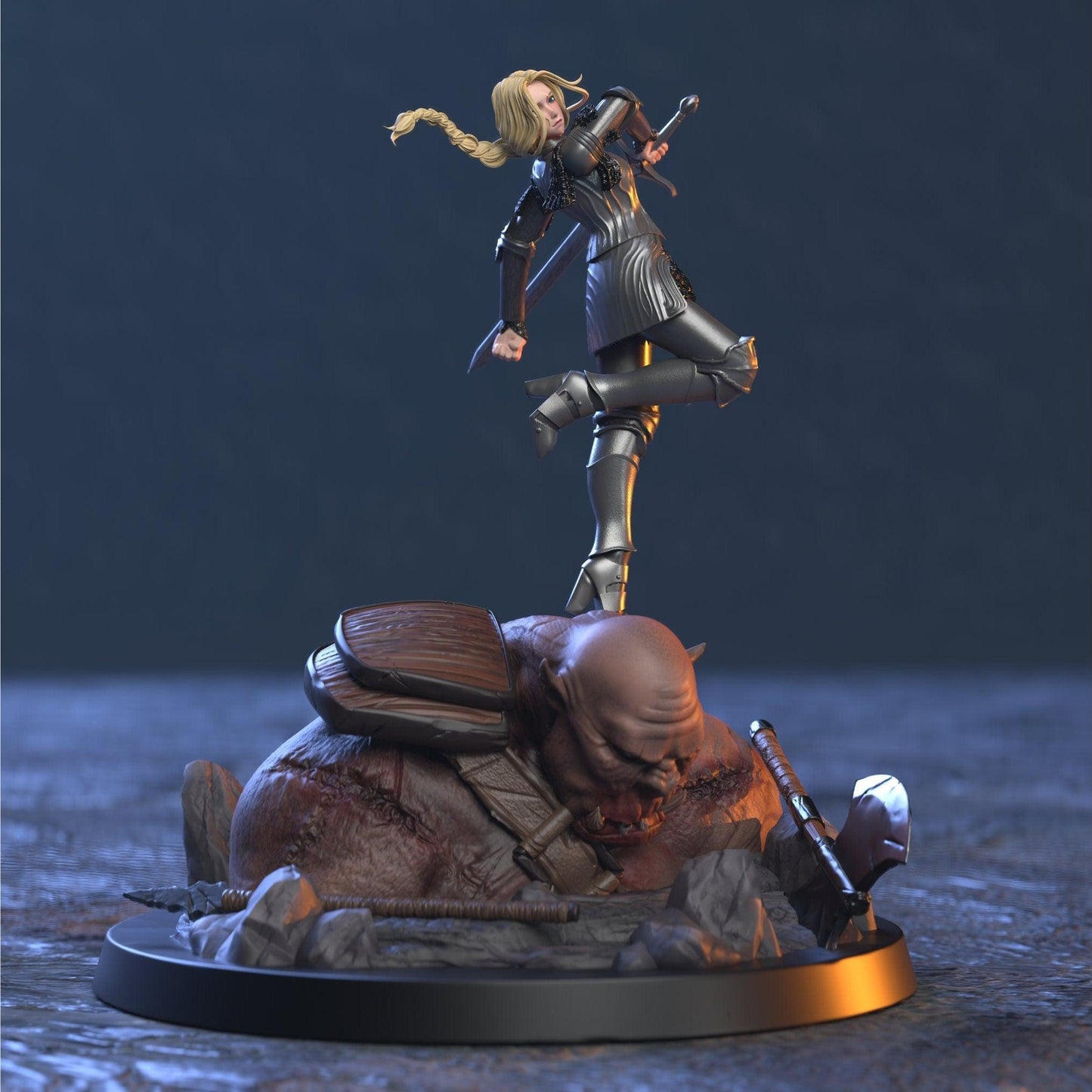 Valadriel, The Elite Female Elf Warrior Miniature for Fantasy Adventures | Dungeons and Dragons Elf | 32mm Scale - Plague Miniatures