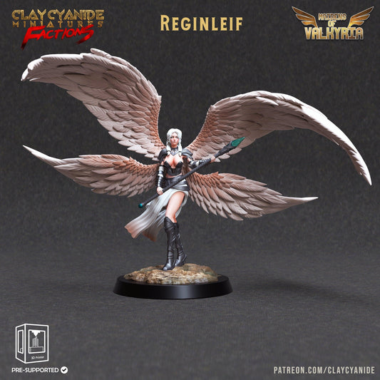 Valkyrie Viking Miniature | Reginleif Clay Cyanide | Maidens of Valkyria | Tabletop Gaming | DnD Miniature | Dungeons and Dragons - Plague Miniatures shop for DnD Miniatures