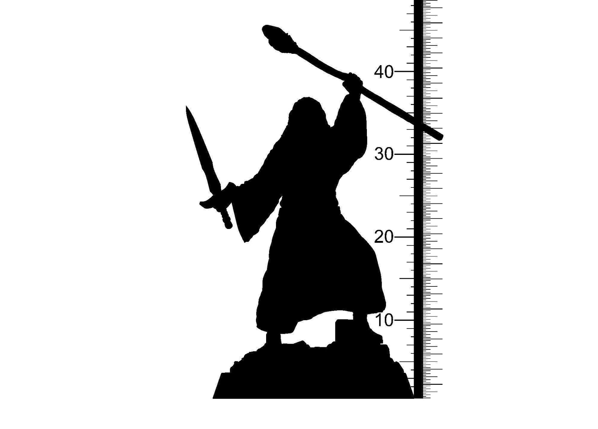 Vandalf, the Great Wizard Miniature| Spellcaster for Dungeons and Dragons, DnD 5e | 32mm Scale - Plague Miniatures