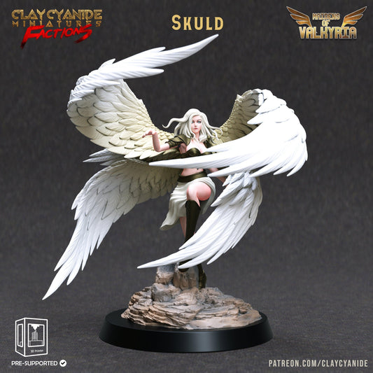 Viking Valkyrie Miniature | Skuld Clay Cyanide | Maidens of Valkyria | Tabletop Gaming | DnD Miniature | Dungeons and Dragons - Plague Miniatures shop for DnD Miniatures
