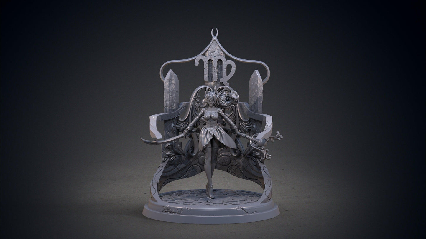 Virgo Zodiac Miniature | Meticulous Earth Sign for Tabletop Adventures | 32mm Scale - Plague Miniatures