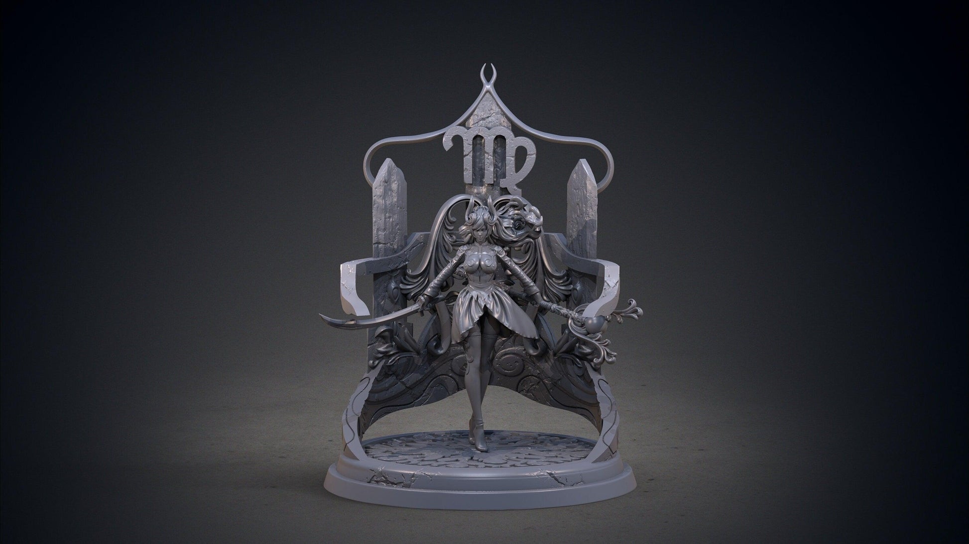 Virgo Zodiac Miniature | Meticulous Earth Sign for Tabletop Adventures | 32mm Scale - Plague Miniatures