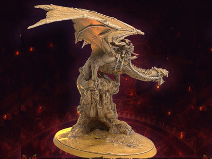 Von Keelhaul pirate on dragon miniature - 32mm scale Tabletop gaming DnD Miniature Dungeons and Dragons, wargaming dnd dragon figurine - Plague Miniatures