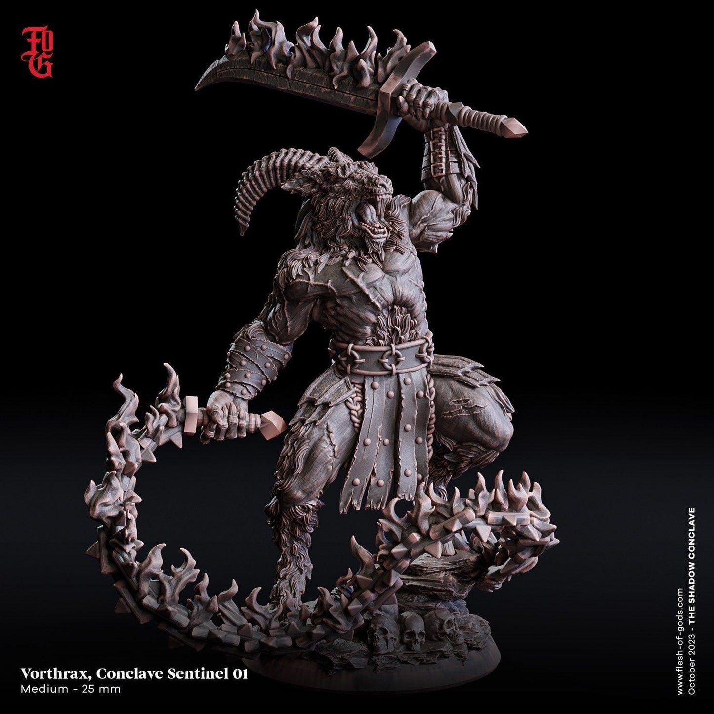 Vorthrax, Conclave Sentinel DnD Fiend Miniature | Mysterious Enforcer for Tabletop Adventures | 32mm Scale - Plague Miniatures shop for DnD Miniatures