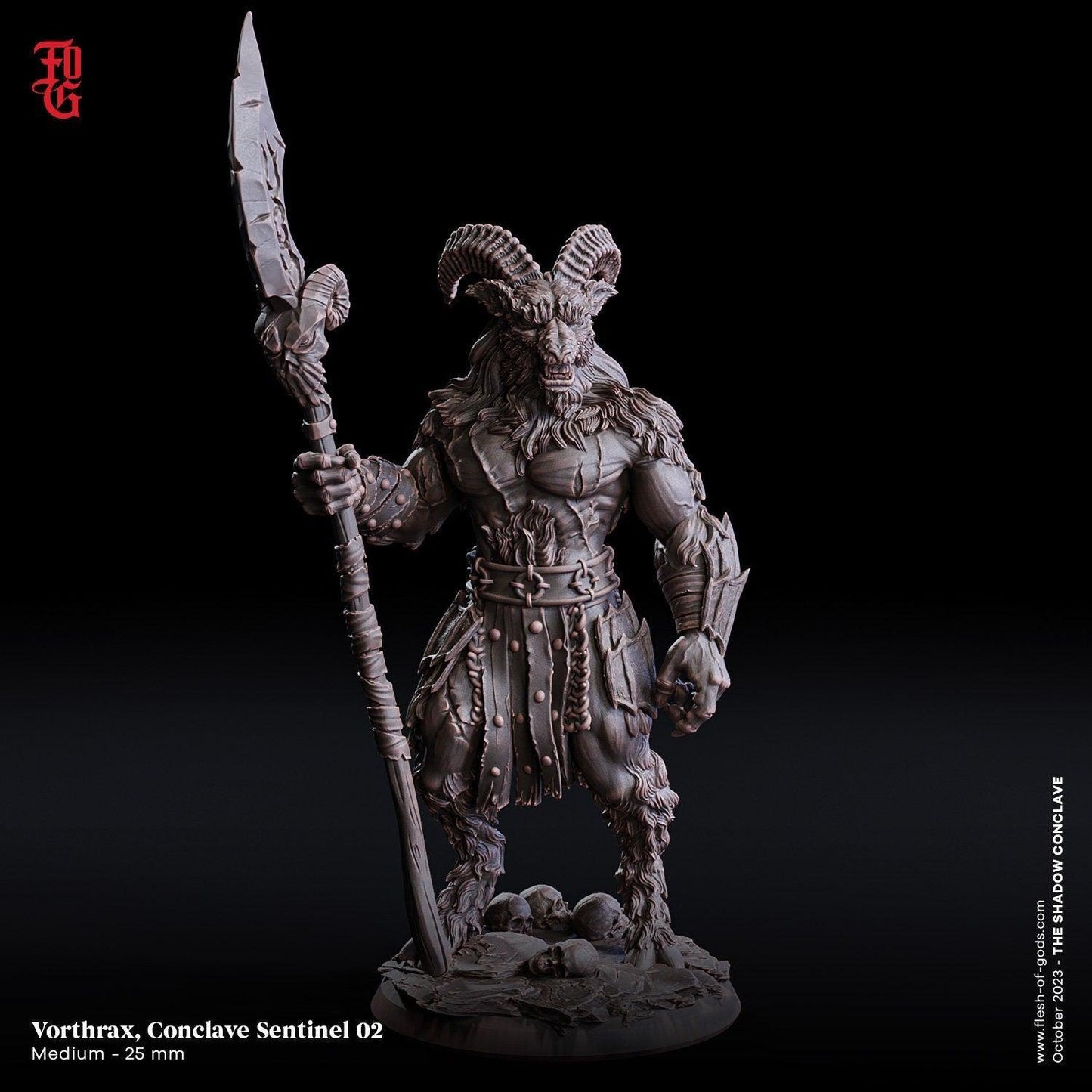 Vorthrax, Conclave Sentinel DnD Fiend Miniature | Mysterious Enforcer for Tabletop Adventures | 32mm Scale - Plague Miniatures