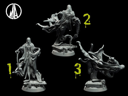 Wailing Hag Miniature - 3 Poses - 28mm scale Tabletop gaming DnD Miniature Dungeons and Dragons, dnd 5e dungeon master - Plague Miniatures