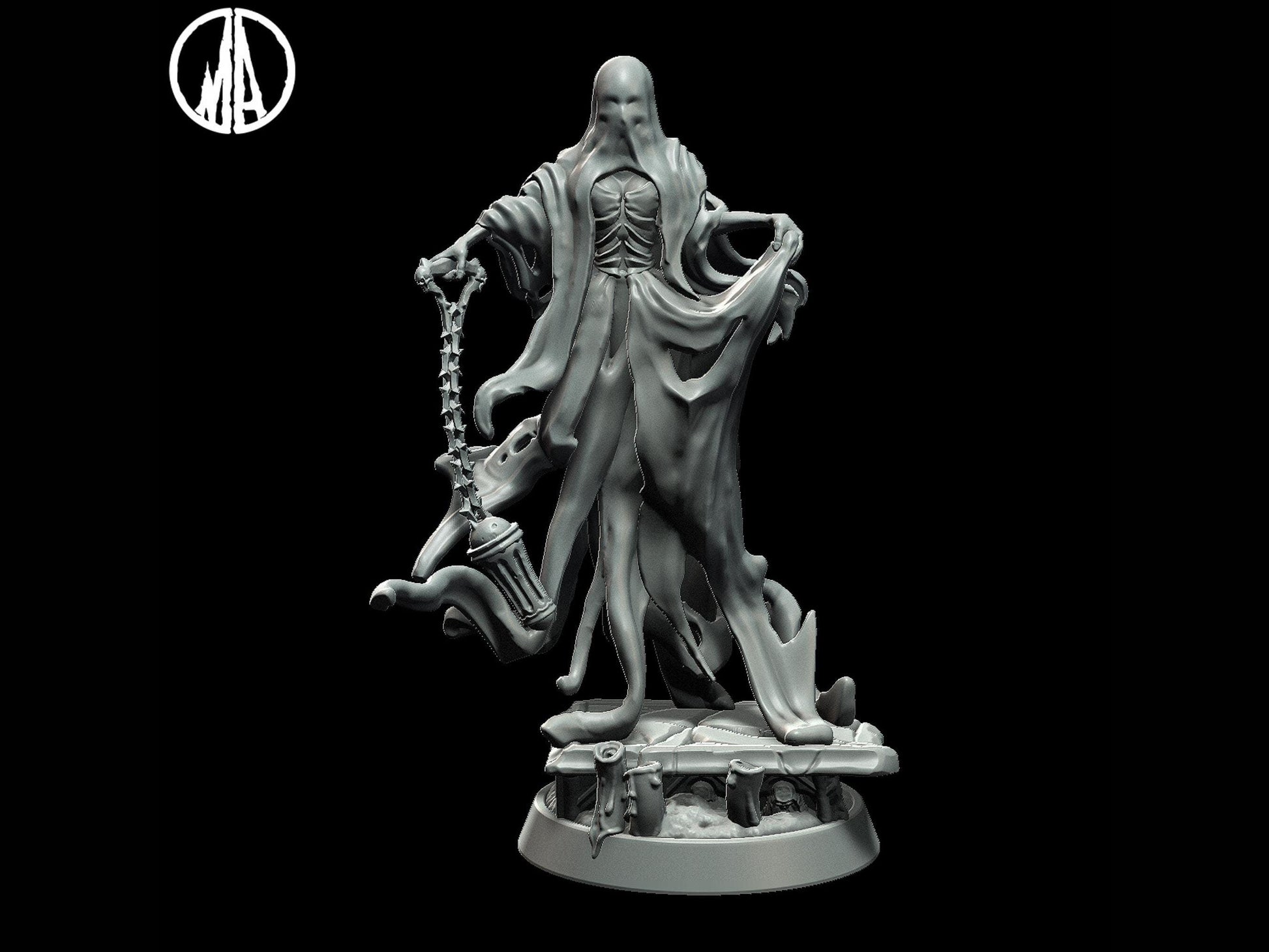 Wailing Hag Miniature - 3 Poses - 28mm scale Tabletop gaming DnD Miniature Dungeons and Dragons, dnd 5e wargaming - Plague Miniatures shop for DnD Miniatures