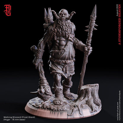 Walking Blizzard, Frost Giant Miniature | Massive Monster Figurine for Epic DnD Encounters | 75mm Base - Plague Miniatures