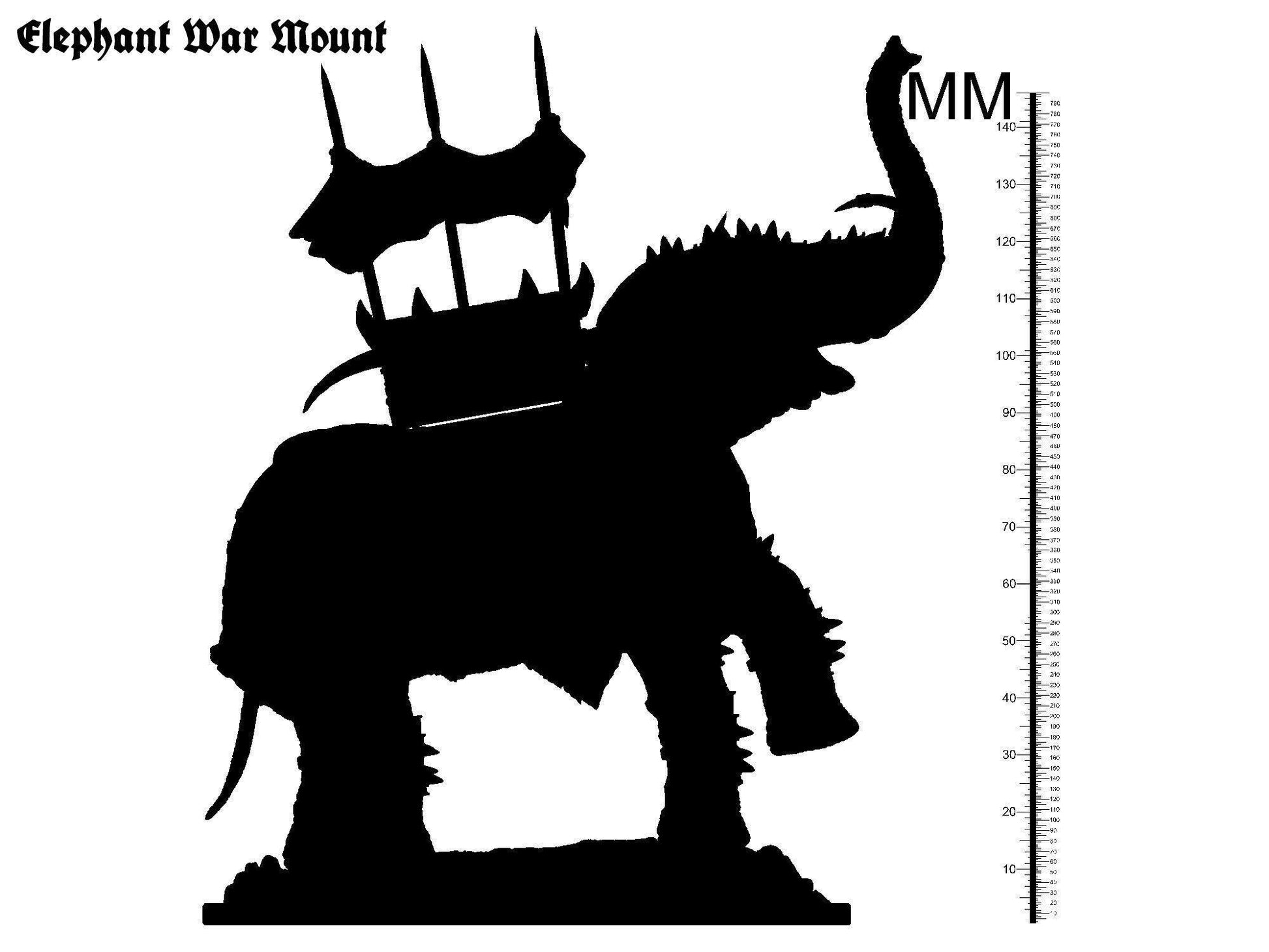 War Elephant Mount Miniature for DnD 5e and Tabletop Games | Epic Fantasy Creature for Your Campaign | 32mm Scale - Plague Miniatures