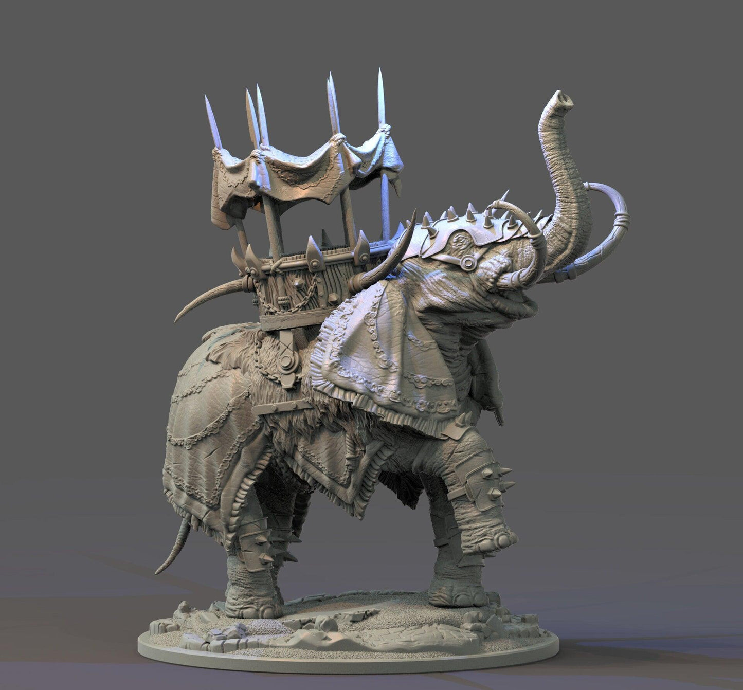 War Elephant Mount Miniature for DnD 5e and Tabletop Games | Epic Fantasy Creature for Your Campaign | 32mm Scale - Plague Miniatures