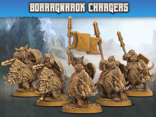 War Mounted Dwarf miniatures | Dragon's Forge | 28mm Scale | DnD Miniature | Dungeons and Dragons | Dungeon Master Gift - Plague Miniatures