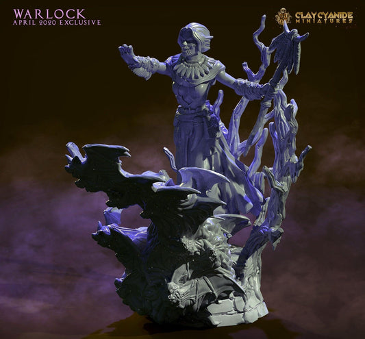 Warlock Miniature for DnD 5e | Dungeons and Dragons Miniature | 32mm Scale - Plague Miniatures