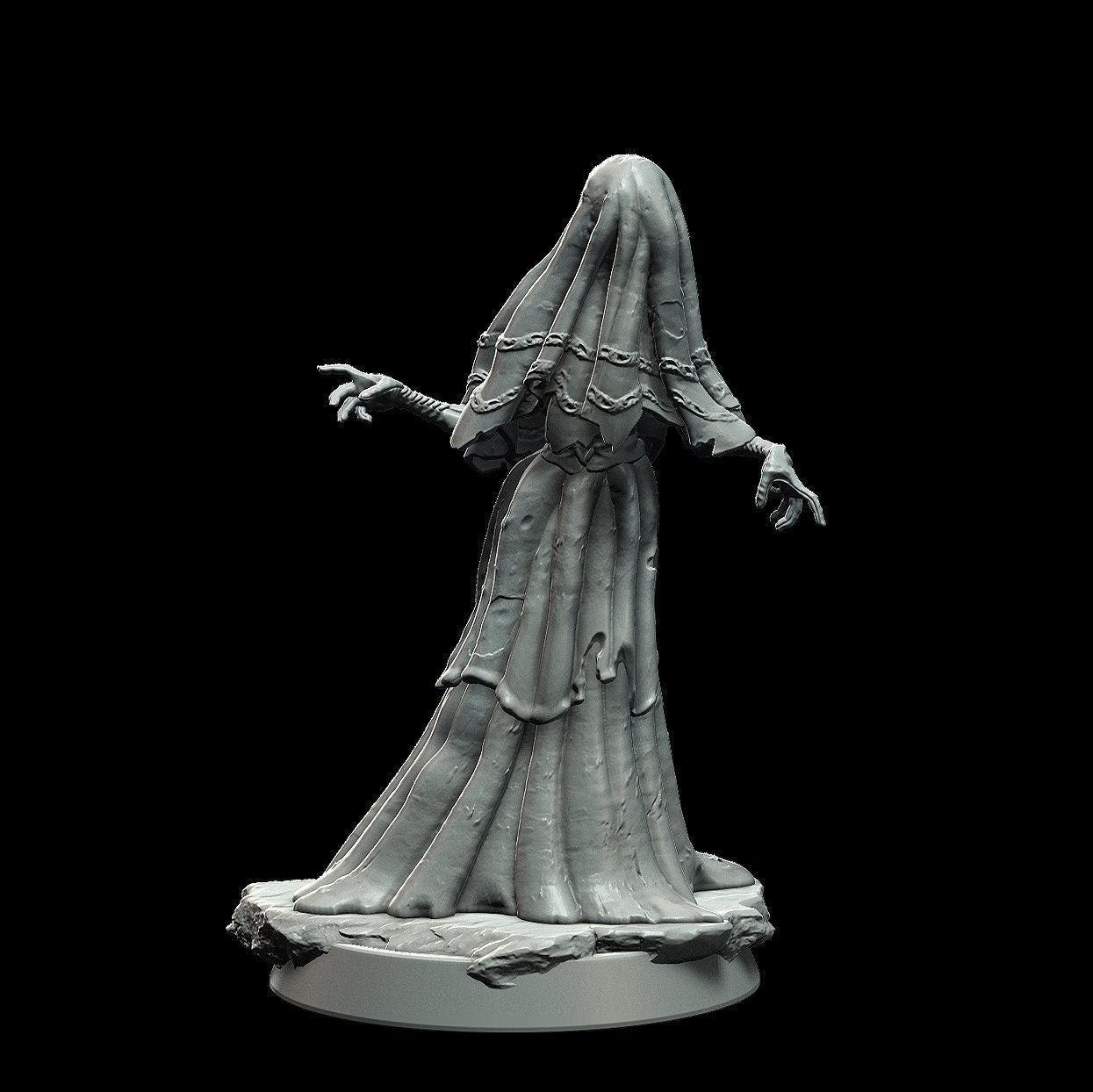 Weeping Widow Miniature Witch miniatures - 3 Poses - 28mm scale Tabletop gaming DnD Miniature Dungeons and Dragons dnd 5e - Plague Miniatures