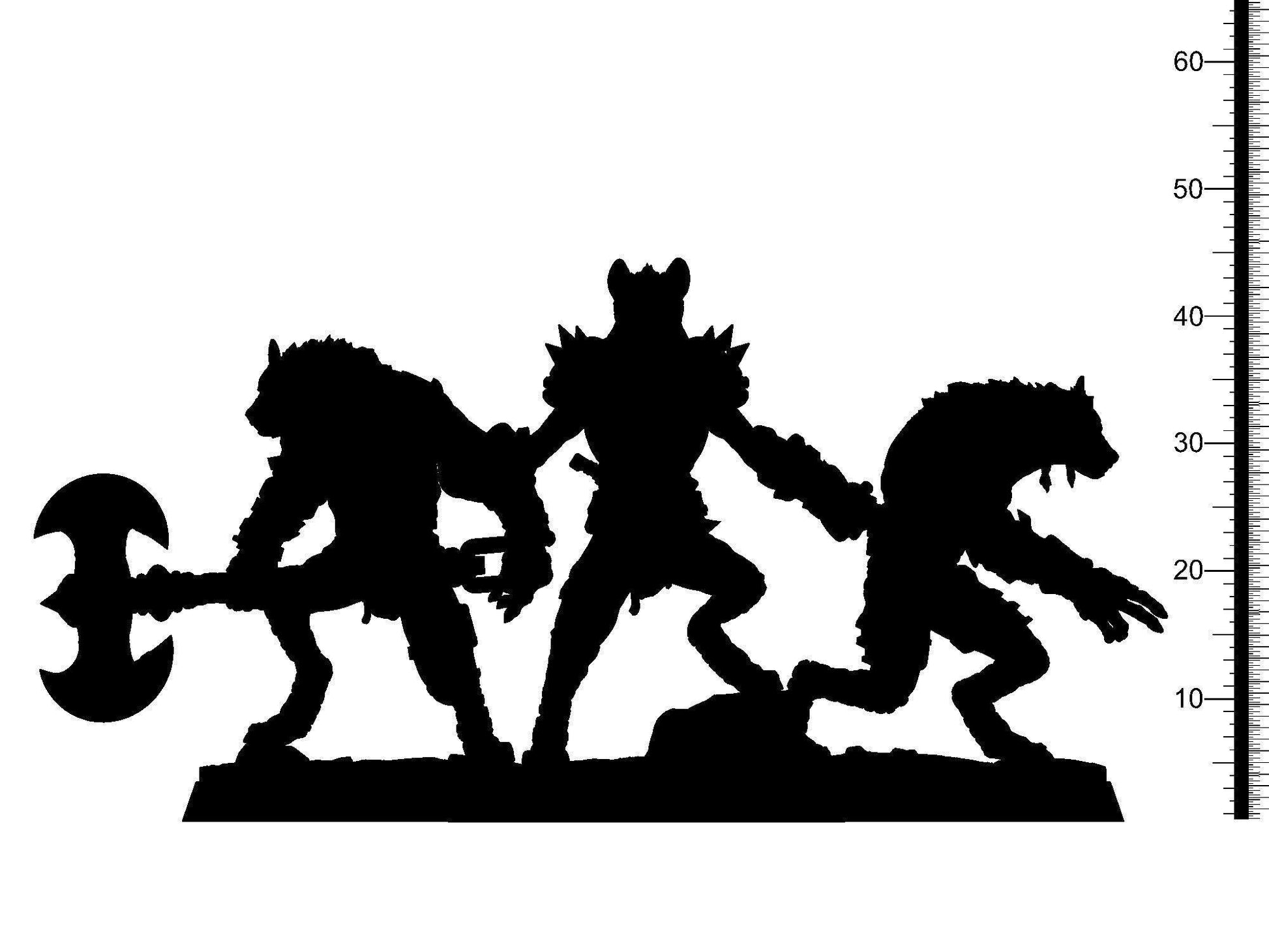 Werehyena Miniature | Werewolf for Dungeons and Dragons | 32mm Scale - Plague Miniatures