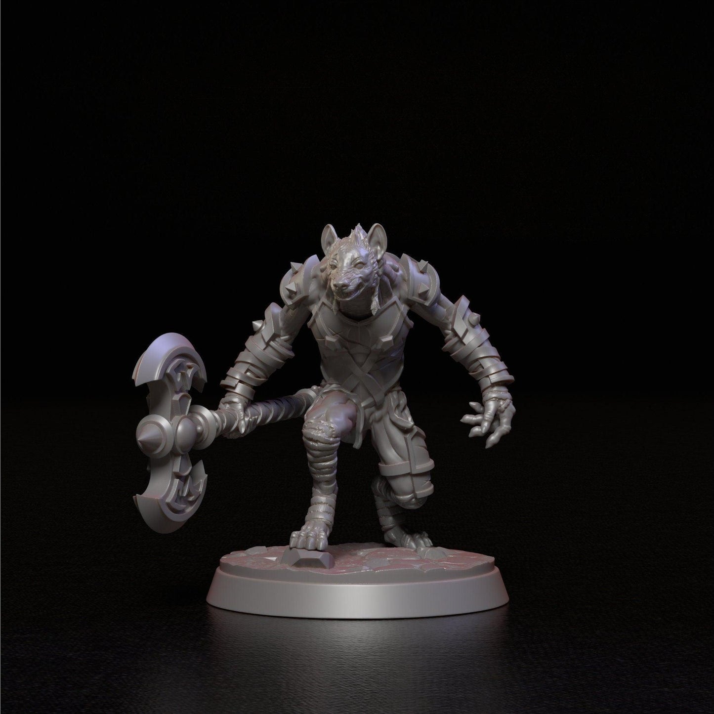 Werehyena Miniature | Werewolf for Dungeons and Dragons | 32mm Scale - Plague Miniatures