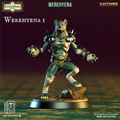 Werehyena Miniature | Werewolf for Dungeons and Dragons | 32mm Scale - Plague Miniatures