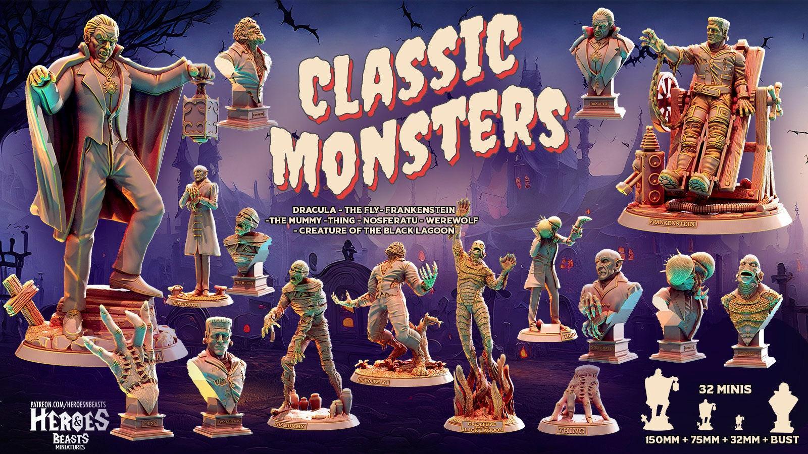 Wolfman Miniature Resin Bust Miniature | Classic Monsters | DnD Miniature | Dungeons and Dragons, DnD 5e Feature Theatre Monster Miniature - Plague Miniatures