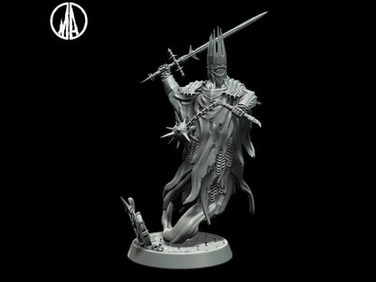 Wraith King Miniature - 3 Poses - 28mm scale Tabletop gaming DnD Miniature Dungeons and Dragons,dnd 5e - Plague Miniatures