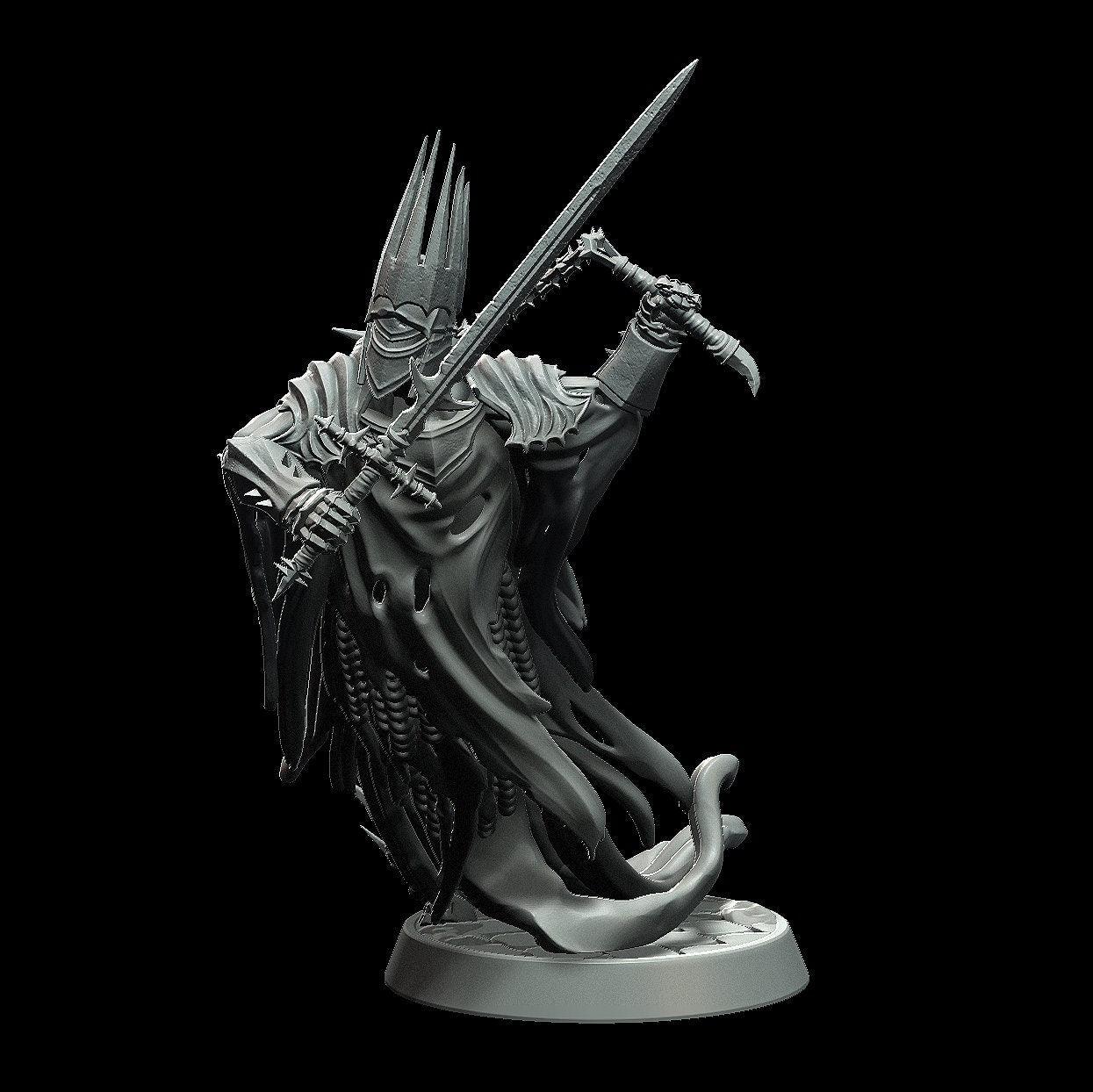 Wraith King Miniature - 3 Poses - 28mm scale Tabletop gaming DnD Miniature Dungeons and Dragons,dnd 5e - Plague Miniatures shop for DnD Miniatures