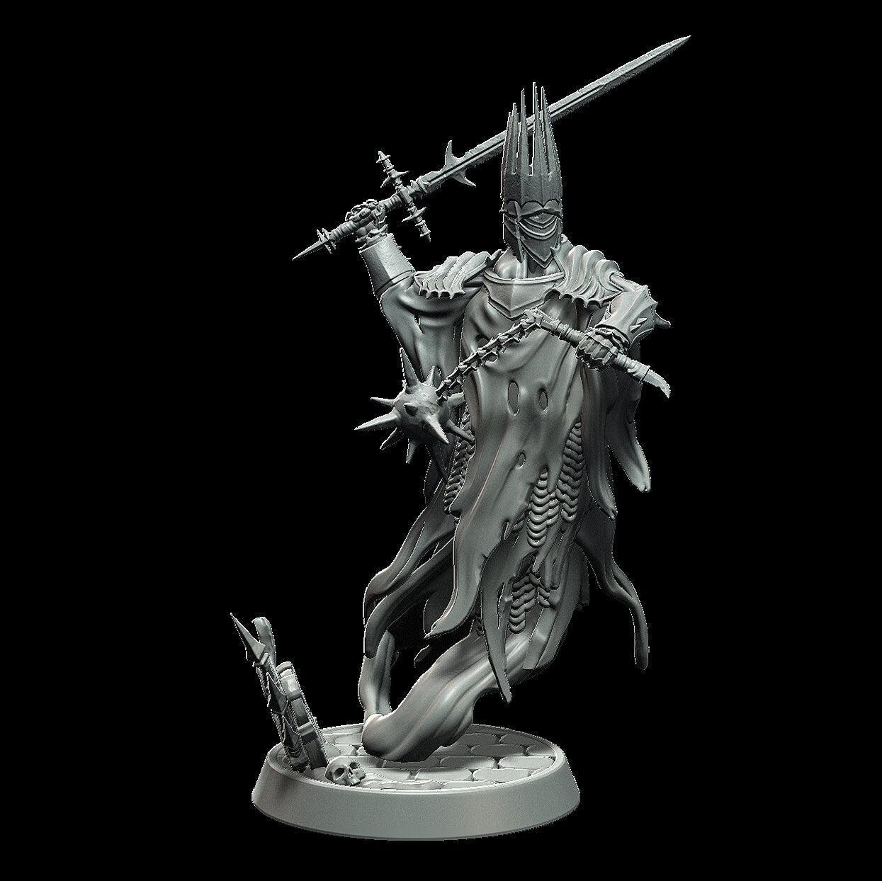 Wraith King Miniature - 3 Poses - 28mm scale Tabletop gaming DnD Miniature Dungeons and Dragons,ttrpg dnd 5e - Plague Miniatures