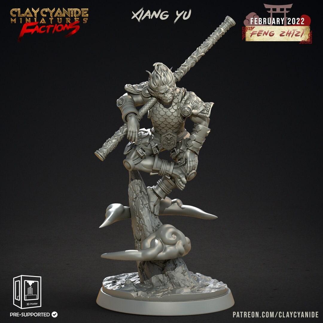 Xiang Yu Apefolk Warrior Miniature | Varana Hero for Tabletop Adventures | 32mm Scale - Plague Miniatures