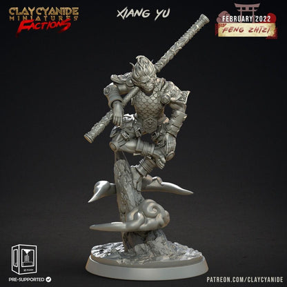 Xiang Yu Apefolk Warrior Miniature | Varana Hero for Tabletop Adventures | 32mm Scale - Plague Miniatures