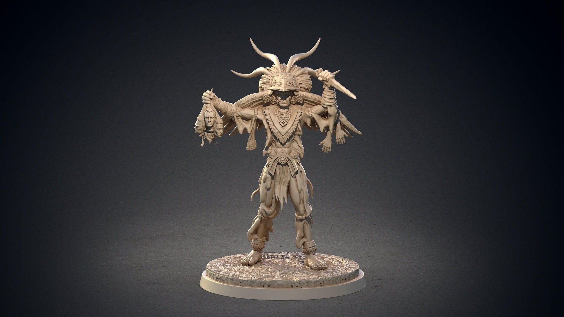 Xipe Totec Aztec Deity Miniature | Divine Renewal for DnD | 32mm Scale - Plague Miniatures