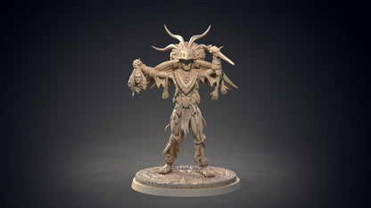Xipe Totec Aztec Deity Miniature | Divine Renewal for DnD | 32mm Scale - Plague Miniatures