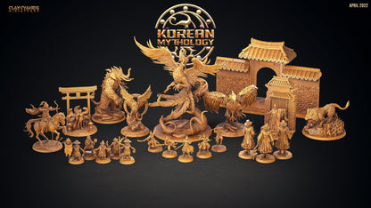Yeomra miniature | Clay Cyanide | Korean Mythology | Tabletop Gaming | DnD Miniature | Dungeons and Dragons |korean throne royalty miniature - Plague Miniatures shop for DnD Miniatures