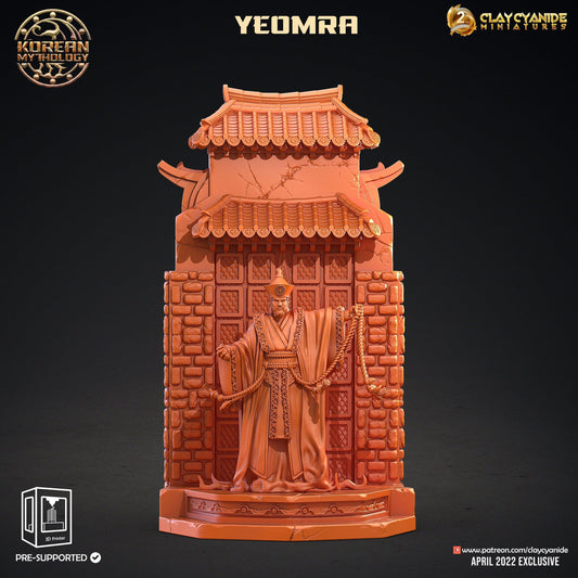 Yeomra Miniature | Divine Judge from Korean Mythology for Tabletop RPGs | 32mm Scale - Plague Miniatures