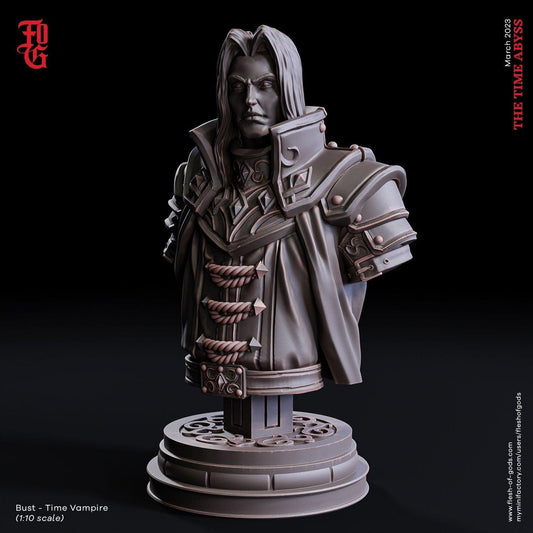 Young Time Vampire Bust Resin Bust| 25mm Base | DnD Miniature Dungeons and Dragons DnD 5e class | Dracula figure figurine - Plague Miniatures shop for DnD Miniatures