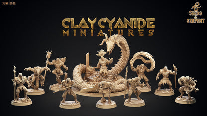 Yuan-Ti miniature Moab | Clay Cyanide | Seed of the Serpent | DnD Miniature | Dungeons and Dragons, 5e yuan ti miniature - Plague Miniatures shop for DnD Miniatures