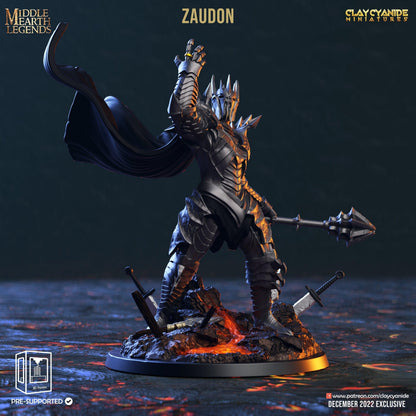 Zaudon Wizard Boss Monster Miniature | Epic Mage Figurine for Tabletop RPG Battles | 32mm Scale - Plague Miniatures