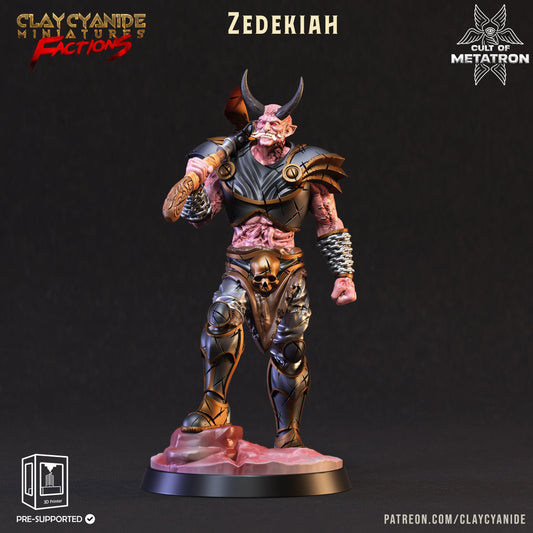 Zedekiah Miniature | Clay Cyanide | Cult of Metatron | Tabletop Gaming | DnD Miniature | Dungeons and Dragons | Monster miniatures - Plague Miniatures shop for DnD Miniatures