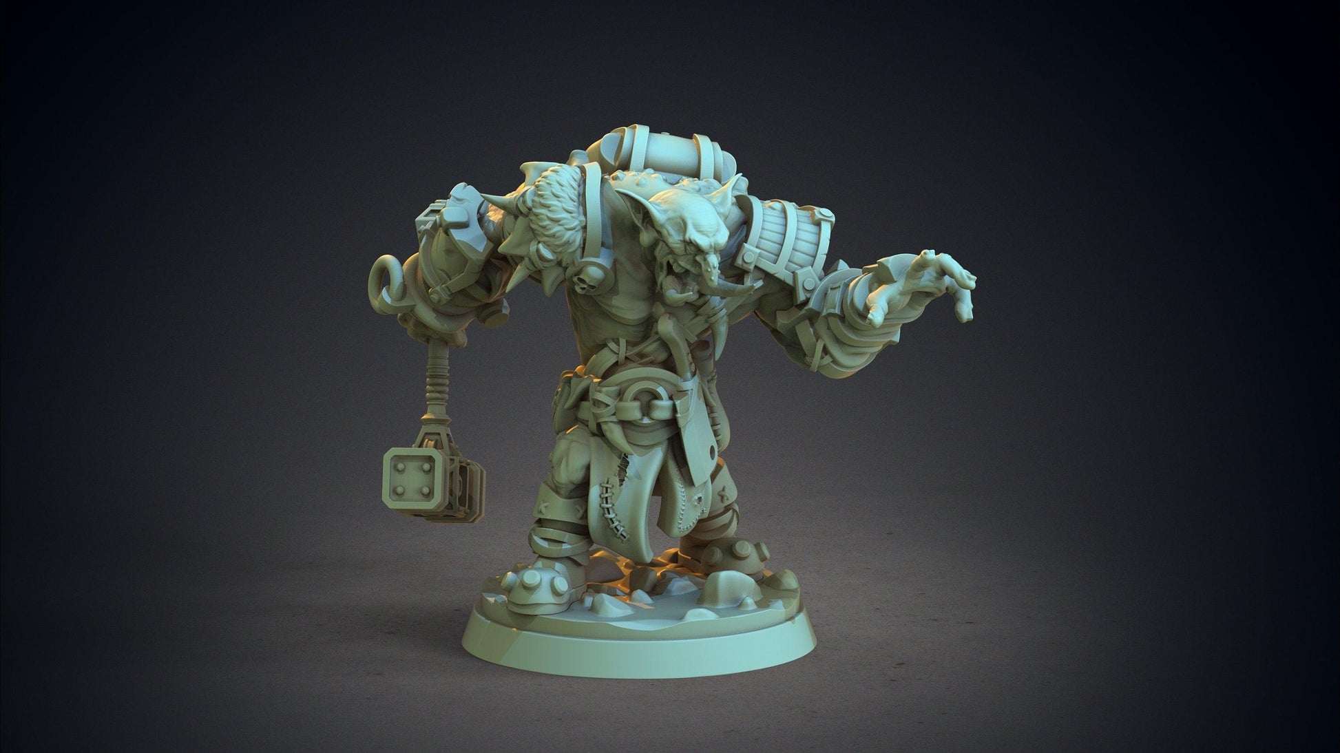 Zervos, the Mighty War Troll Miniature | DnD Trolls for Tabletop RPGs | 32mm Scale - Plague Miniatures shop for DnD Miniatures