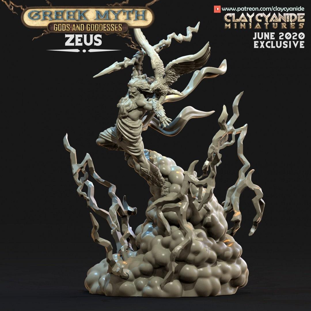 Zeus | Clay Cyanide | Greek Myth | Tabletop Gaming | DnD Miniature | Dungeons and Dragons DnD 5e - Plague Miniatures shop for DnD Miniatures