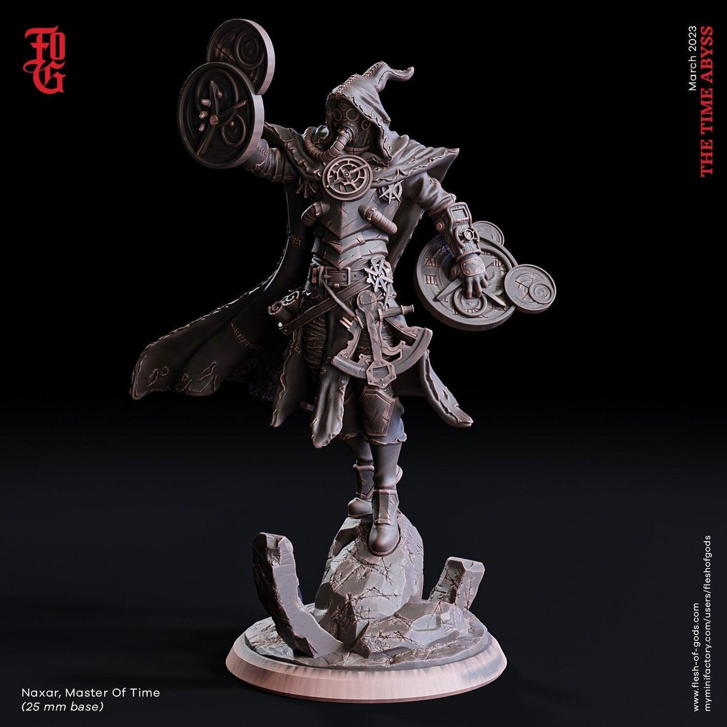 Zivana, Master of Time Miniature | Enchanting Sorceress for DnD 5e | 32mm Scale - Plague Miniatures